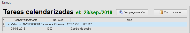 Tareas calendarizadas